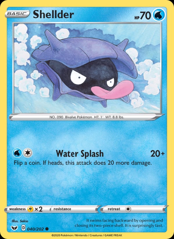 Shellder 040/202 Sword & Shield Pokémon card