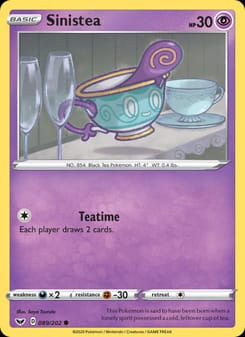 Sinistea 089/202 Common – Sword & Shield Pokémon card