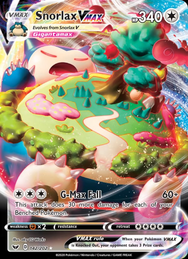 Snorlax VMAX 142/202 Sword & Shield Pokémon card