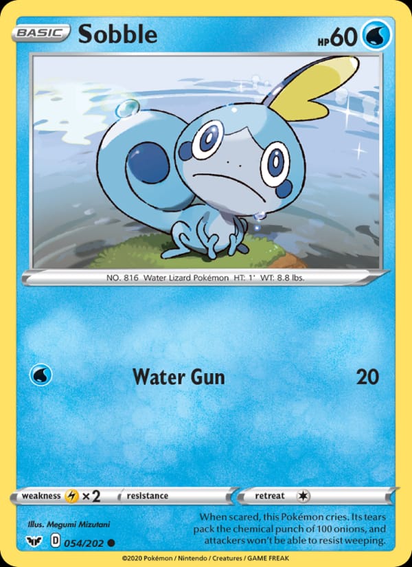 Sobble 054/202 Sword & Shield Pokémon card