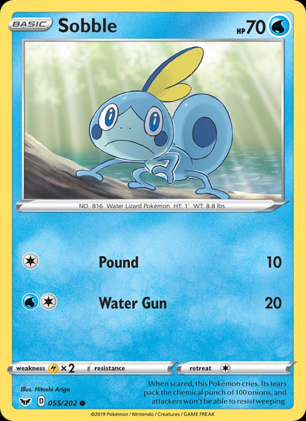 Sobble 055/202 Sword & Shield Pokémon card