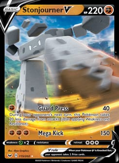 Stonjourner V 115/202 Ultra Rare – Sword & Shield Pokémon card