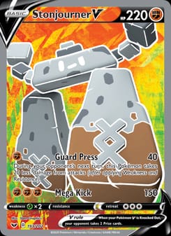 Stonjourner V 193/202 Ultra Rare – Sword & Shield Pokémon card