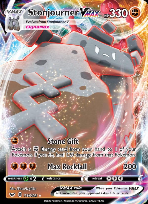Stonjourner VMAX 116/202 Sword & Shield Pokémon card