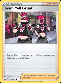 Team Yell Grunt 184/202 Uncommon – Sword & Shield Pokémon card