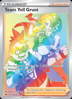 Team Yell Grunt 210/202 Secret Rare – Sword & Shield Pokémon card