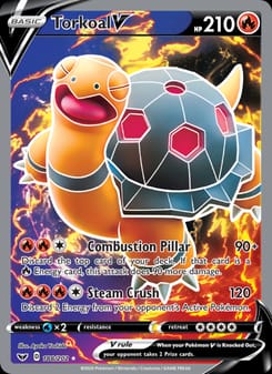 Torkoal V 188/202 Ultra Rare – Sword & Shield Pokémon card
