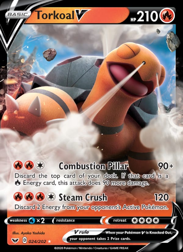 Torkoal V 024/202 Sword & Shield Pokémon card