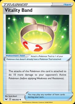 Vitality Band 185/202 Uncommon – Sword & Shield Pokémon card