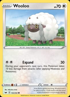 Wooloo 152/202 Common – Sword & Shield Pokémon card