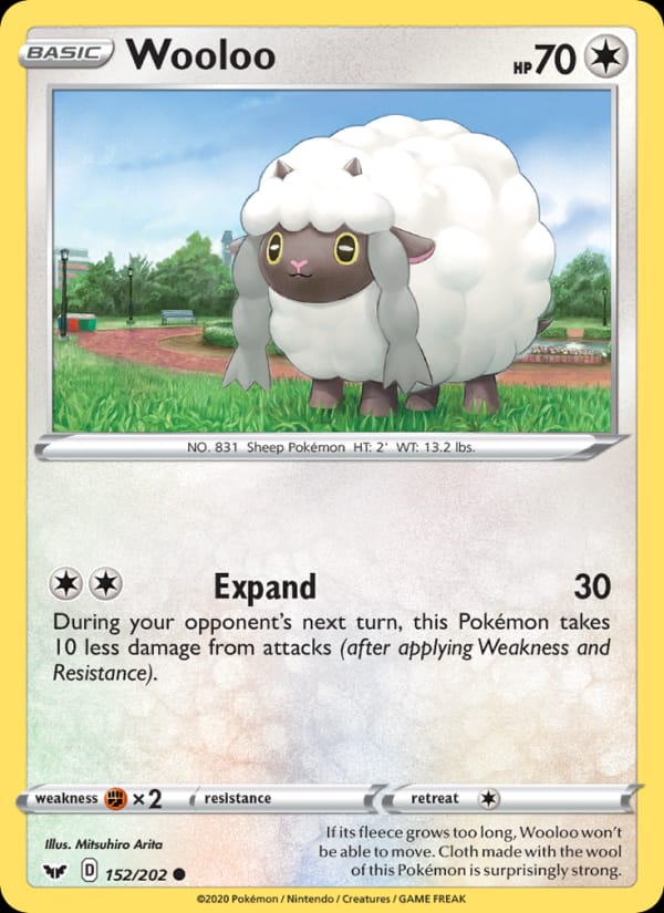 Wooloo 152/202 Sword & Shield Pokémon card