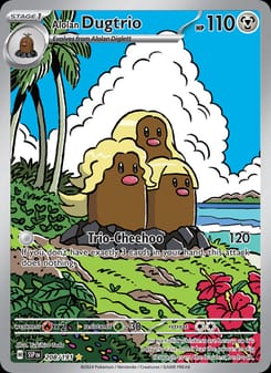 Alolan Dugtrio 208/191 Illustration Rare – Surging Sparks Pokémon card