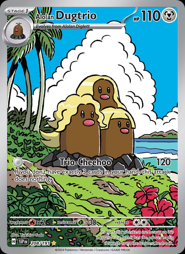 Alolan Dugtrio 208/191 Surging Sparks Pokémon card