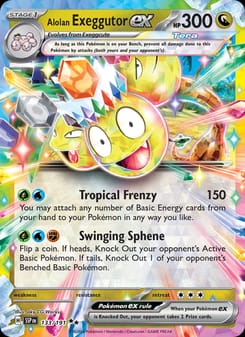Alolan Exeggutor ex 133/191 Double Rare – Surging Sparks Pokémon card