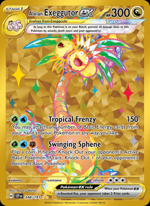 Alolan Exeggutor ex 248/191 Surging Sparks Pokémon card