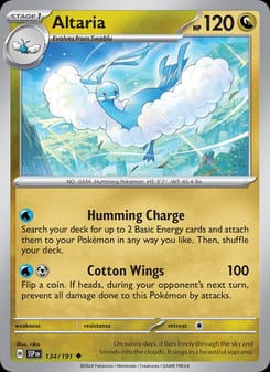 Altaria 134/191 Uncommon – Surging Sparks Pokémon card