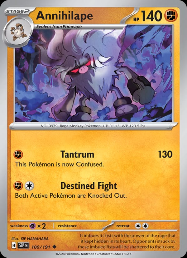 Annihilape 100/191 Surging Sparks Pokémon card