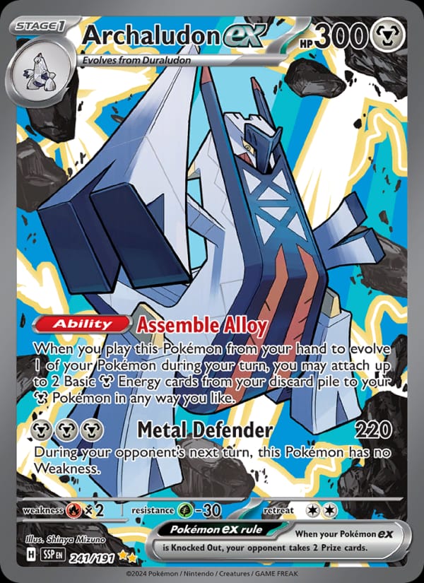 Archaludon ex 241/191 Surging Sparks Pokémon card