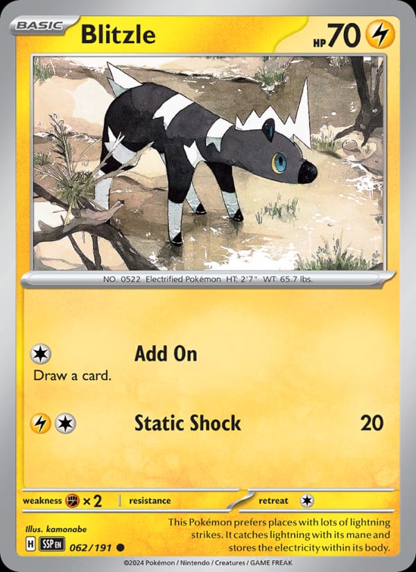 Blitzle 062/191 Surging Sparks Pokémon card