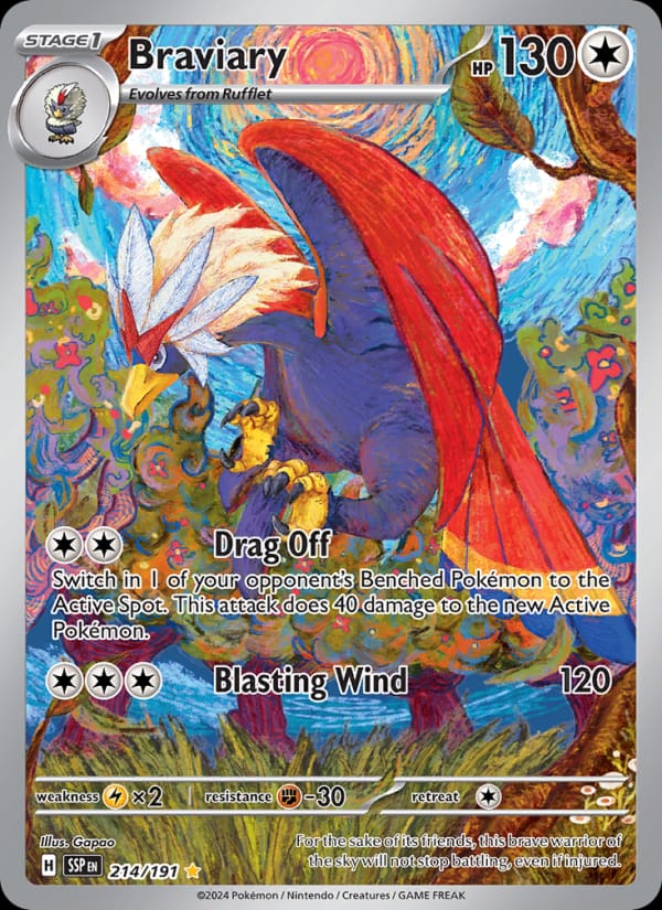 Braviary 214/191 Surging Sparks Pokémon card