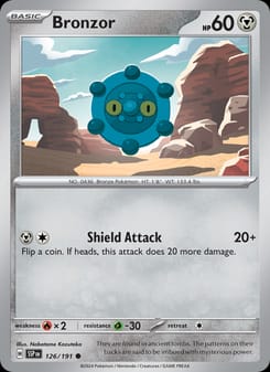 Bronzor 126/191 Common – Surging Sparks Pokémon card