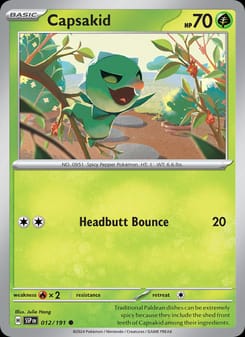 Capsakid 012/191 Common – Surging Sparks Pokémon card