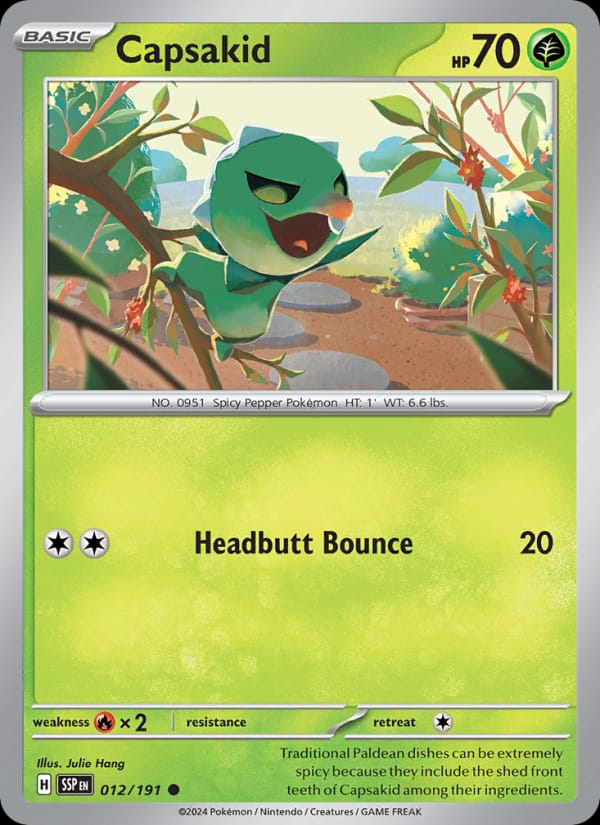 Capsakid 012/191 Surging Sparks Pokémon card