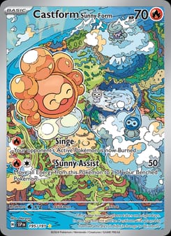 Castform Sunny Form 195/191 Illustration Rare – Surging Sparks Pokémon card