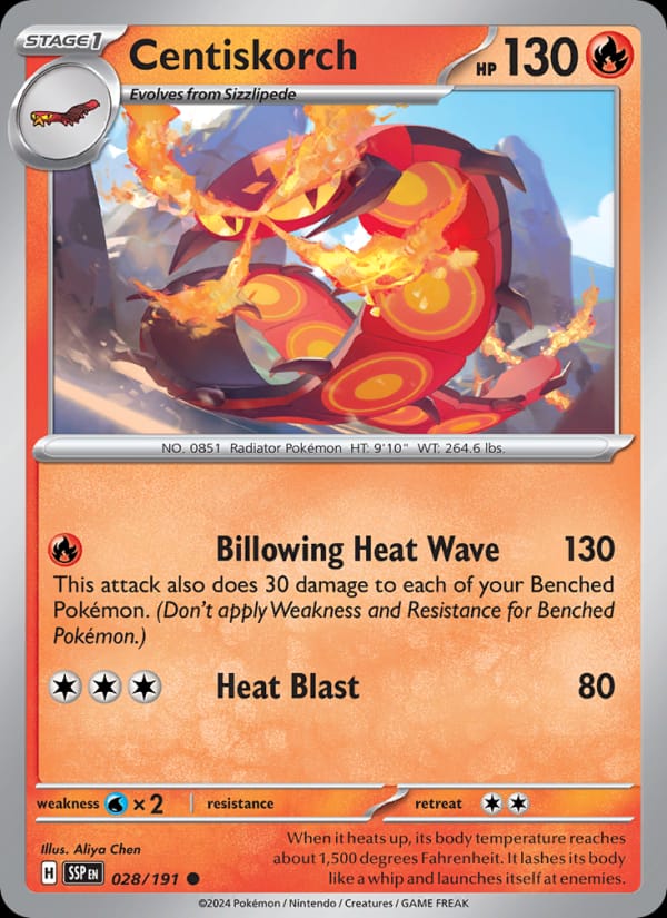 Centiskorch 028/191 Surging Sparks Pokémon card