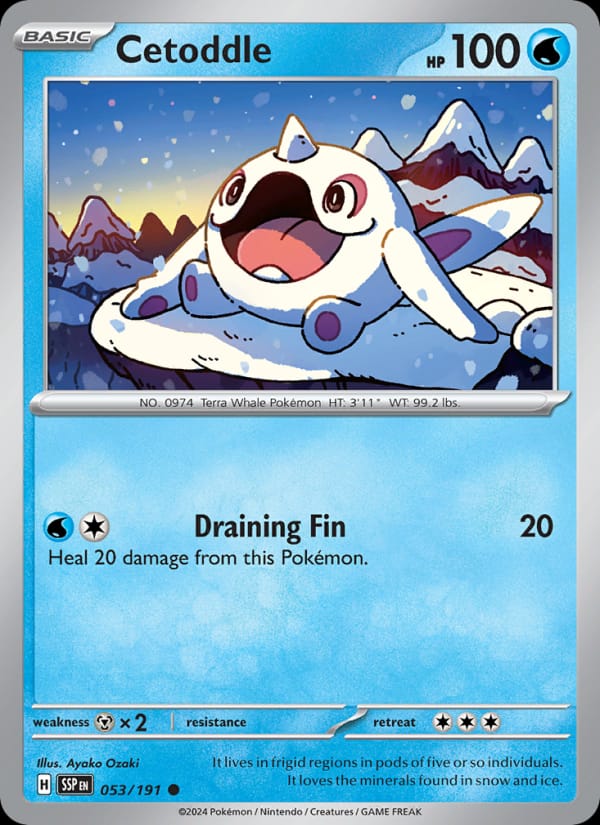 Cetoddle 053/191 Surging Sparks Pokémon card
