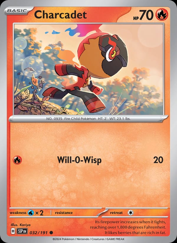 Charcadet 032/191 Surging Sparks Pokémon card