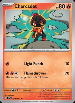 Charcadet 033/191 Common – Surging Sparks Pokémon card