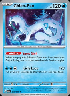 Chien-Pao 056/191 Rare – Surging Sparks Pokémon card