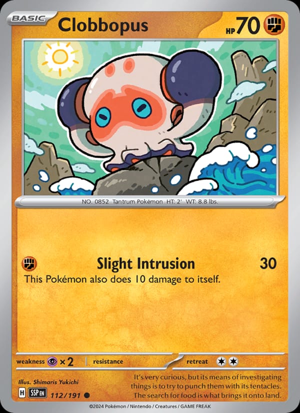 Clobbopus 112/191 Surging Sparks Pokémon card