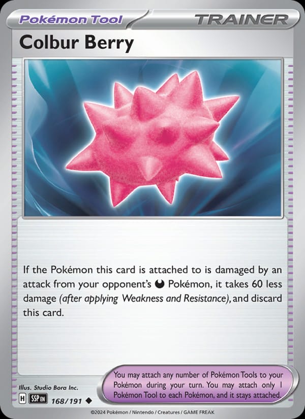 Colbur Berry 168/191 Surging Sparks Pokémon card