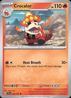 Crocalor 030/191 Common – Surging Sparks Pokémon card