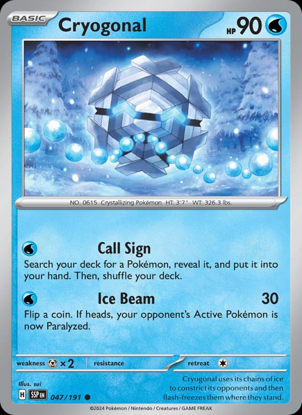 Cryogonal 047/191 Surging Sparks Pokémon card