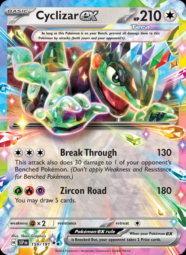 Cyclizar ex 159/191 Surging Sparks Pokémon card
