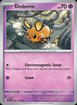 Dedenne 087/191 Common – Surging Sparks Pokémon card