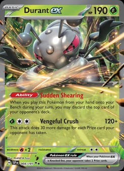 Durant ex 004/191 Double Rare – Surging Sparks Pokémon card