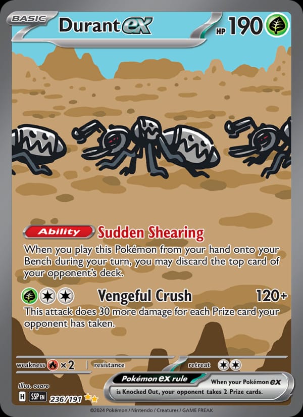 Durant ex 236/191 Surging Sparks Pokémon card