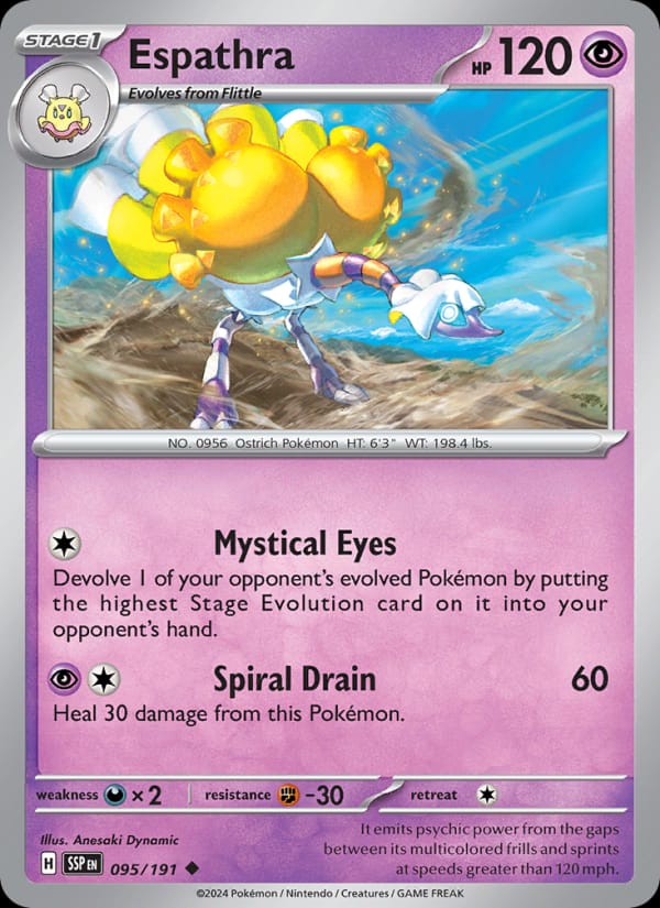 Espathra 095/191 Surging Sparks Pokémon card