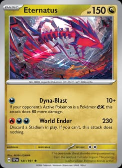Eternatus 141/191 Rare – Surging Sparks Pokémon card