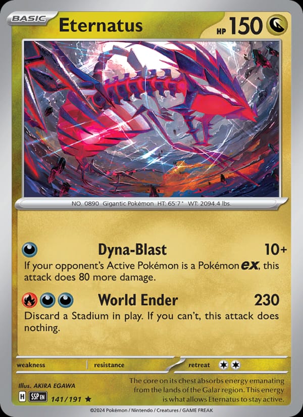 Eternatus 141/191 Surging Sparks Pokémon card