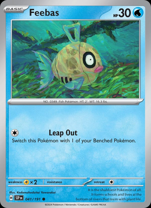 Feebas 041/191 Surging Sparks Pokémon card