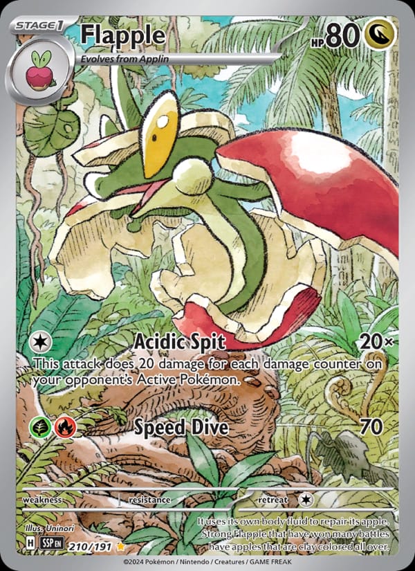 Flapple 210/191 Surging Sparks Pokémon card