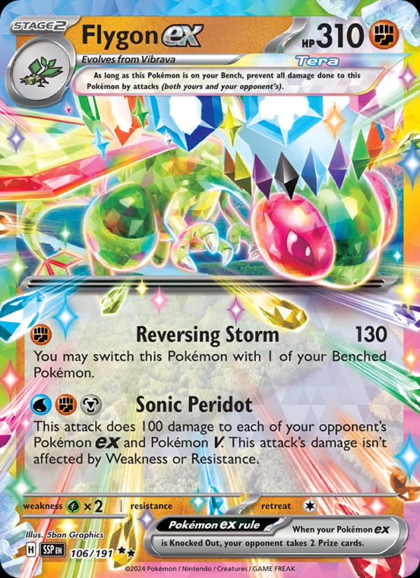 Flygon ex 106/191 Surging Sparks Pokémon card