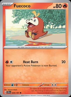 Fuecoco 029/191 Common – Surging Sparks Pokémon card