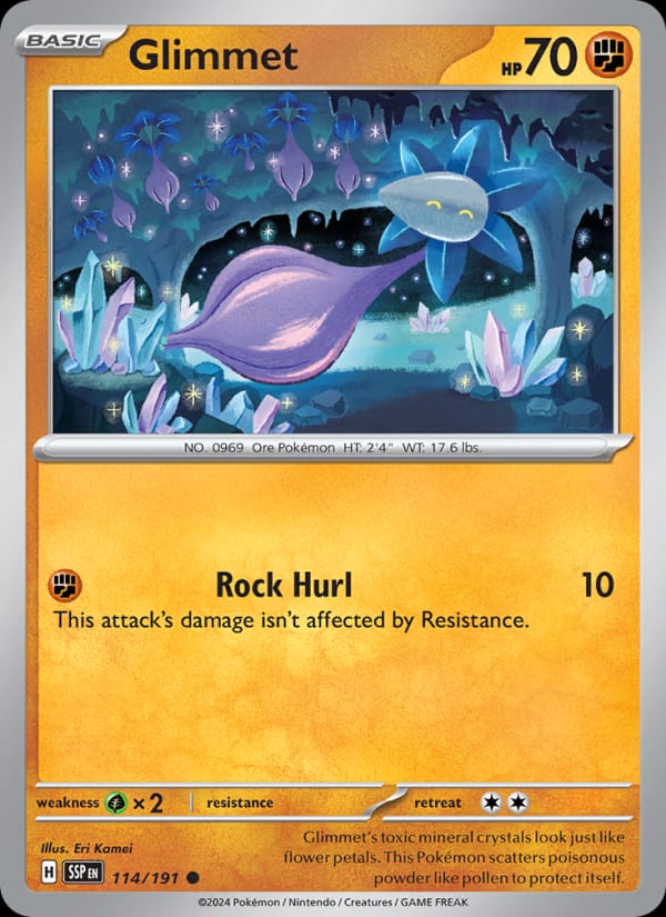 Glimmet 114/191 Surging Sparks Pokémon card