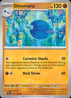 Glimmora 115/191 Common – Surging Sparks Pokémon card